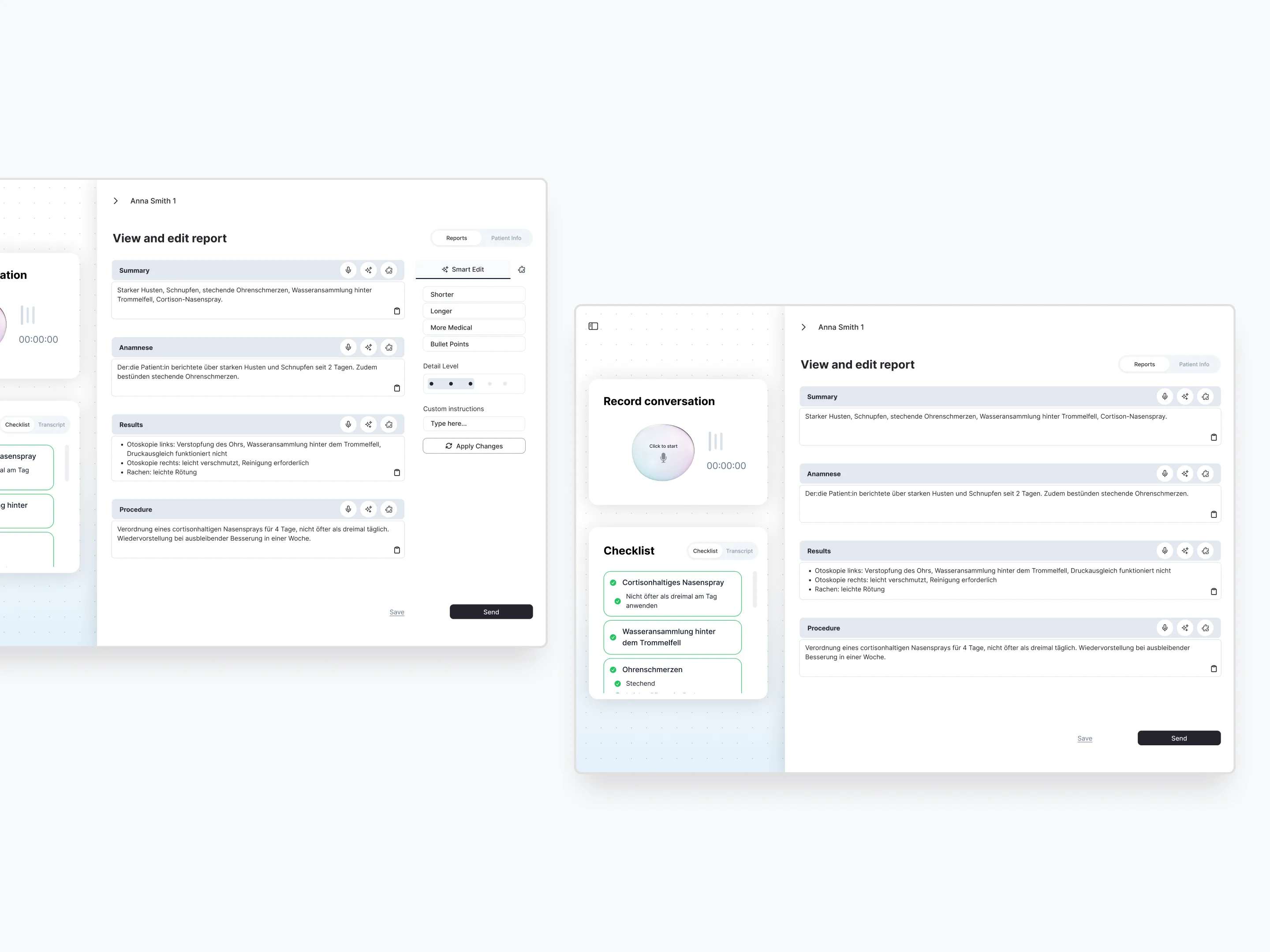 The redesigned report page, third view