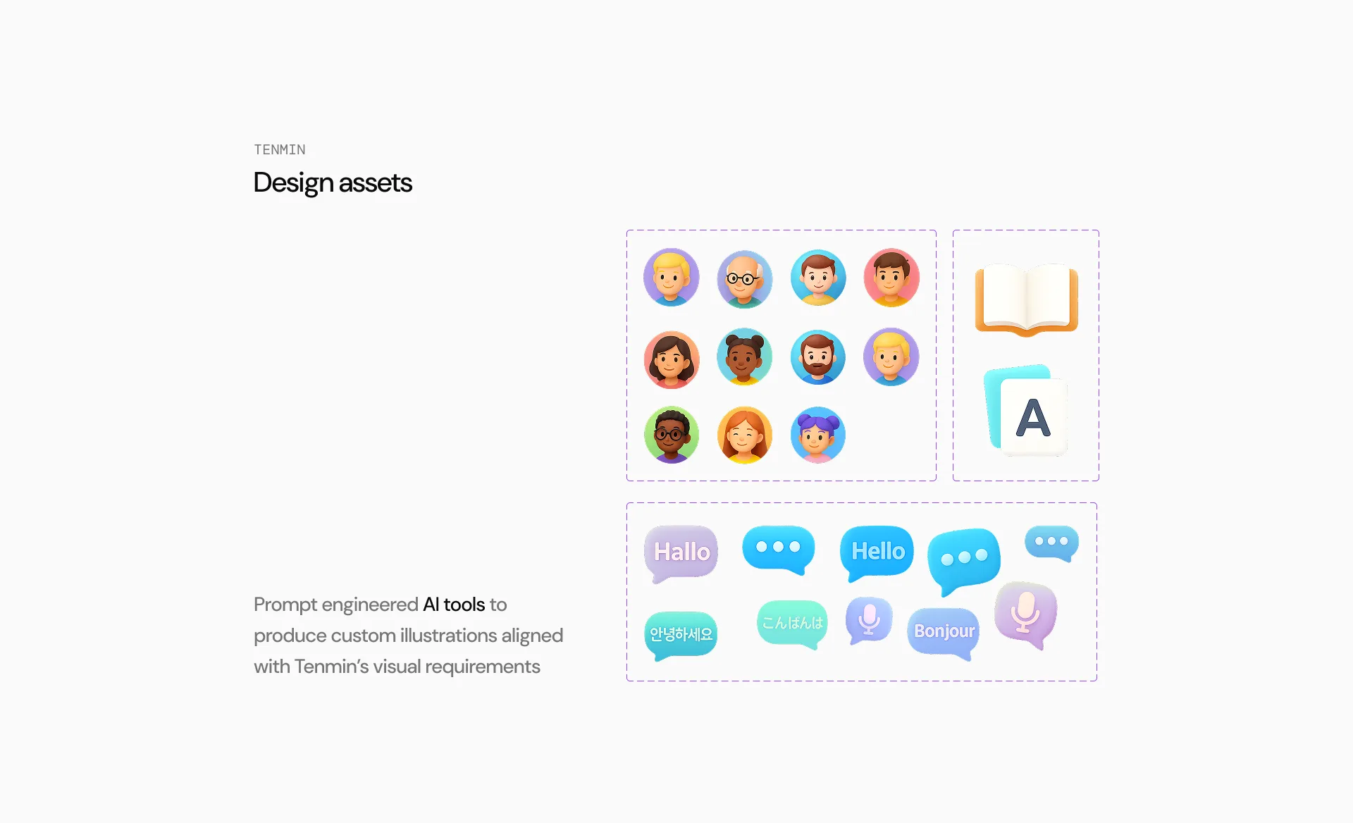 Illustration and component assets from the Tenmin design system