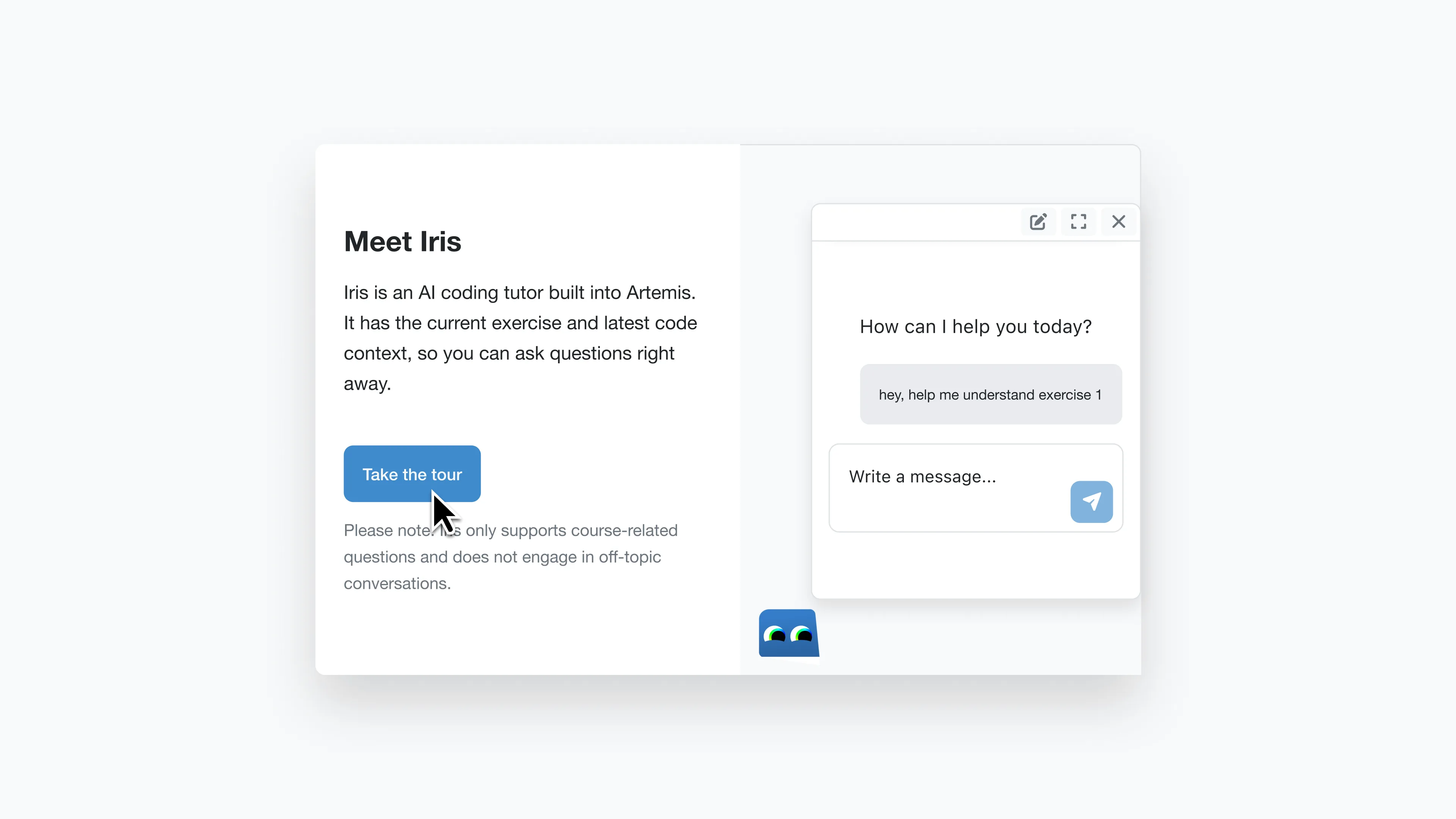 The Figma design for the onboarding, built into Artemis